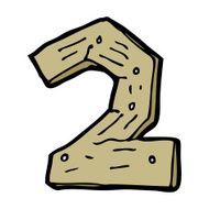cartoon wooden number N91