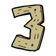 cartoon wooden number N92