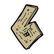 cartoon wooden number N96