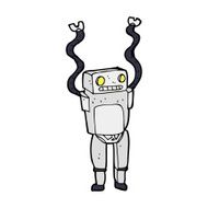 cartoon funny robot N124