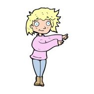 cartoon dancing woman N75