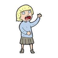 cartoon stressed out woman N33