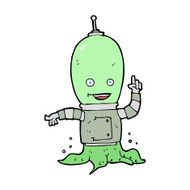 cartoon alien spaceman N37