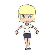 cartoon pretty woman N410