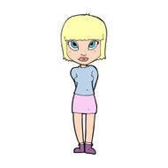 Cartoon Woman Standing N35