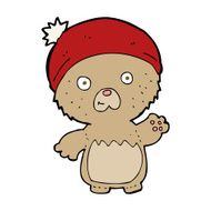 cartoon cute teddy bear in hat N20