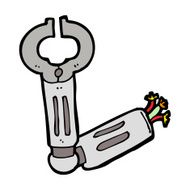 Cartoon Robot Arm N43
