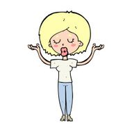 cartoon peaceful woman N16