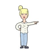 cartoon woman pointing N311