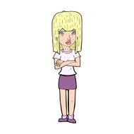 Cartoon Woman Standing N36