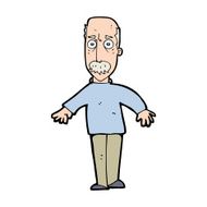 cartoon annoyed old man N93