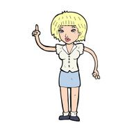 cartoon woman with idea N380