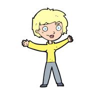 cartoon woman waving arms N30