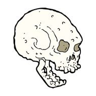 cartoon spooky skull N252