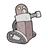 cartoon tank robot N16
