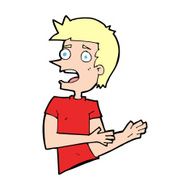 cartoon stressed man N105