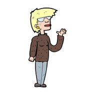 cartoon woman wearing spectacles N61