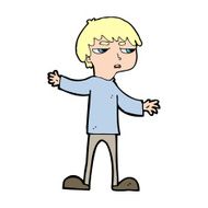 cartoon annoyed boy N55