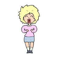 cartoon screaming woman N15