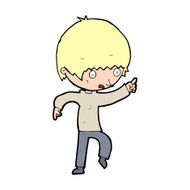 cartoon worried boy pointing N14