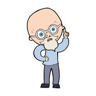 cartoon old man N42