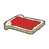 cartoon jam on toast N11