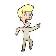 cartoon terrified man N405