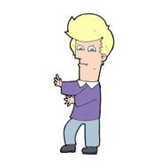 cartoon man gesturing wildly N15