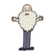 cartoon bearded old man N56