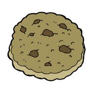 chocolate chip cookie cartoon N20