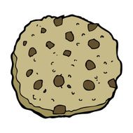 chocolate chip cookie cartoon N21