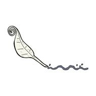 cartoon feather quill N15