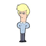 cartoon jaded man N28