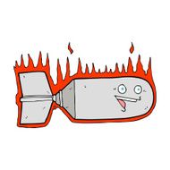 cartoon falling bomb N15