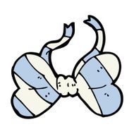 cartoon striped bow tie N15
