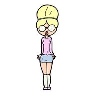 cartoon librarian woman N15