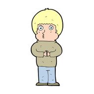 cartoon shy boy N29