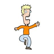 cartoon shrieking man N26