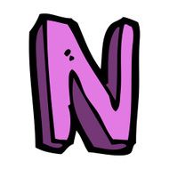 cartoon letter N251