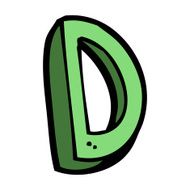 cartoon letter N256