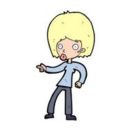 cartoon woman pointing N313