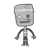 cartoon funny robot N126