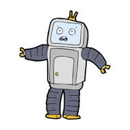 cartoon funny robot N127