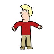 Cartoon Man Shrugging Shoulders N98