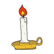 cartoon burning candle N12
