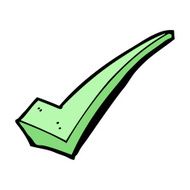 cartoon positive tick symbol N15