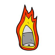 cartoon flaming bullet N19