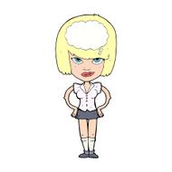 cartoon woman thinking N65