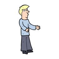 cartoon curious man N105