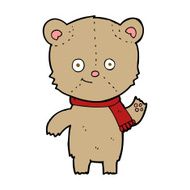 cartoon teddy bear waving N36